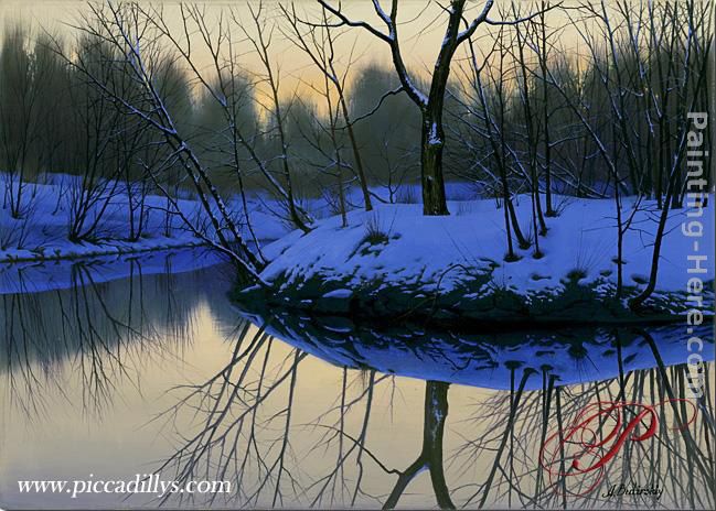 Placid Pond painting - Alexei Butirskiy Placid Pond art painting